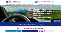 Desktop Screenshot of allautoglassnj.com